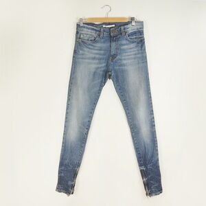 Golden TNA Denim Blue Denim Skinny Jeans with Zipper Ankle